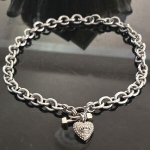 Juicy Couture Silver Heart Charm Necklace